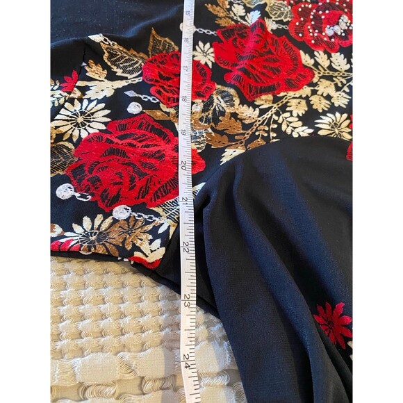 JM Collection Dress Women Plus Size 1X Boat Neck Black Party Dress Formal Fancy - Picture 7 of 9